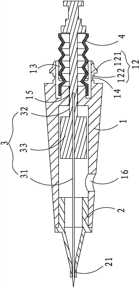 Fully-disposable integrated injection molding embroidering needle head