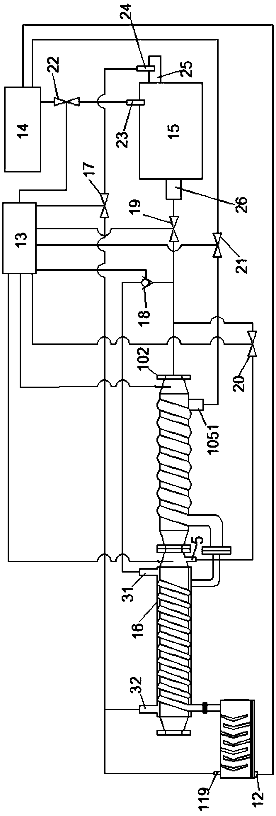 Vehicular methanol online reforming system adopting baffling separation mechanism and control method