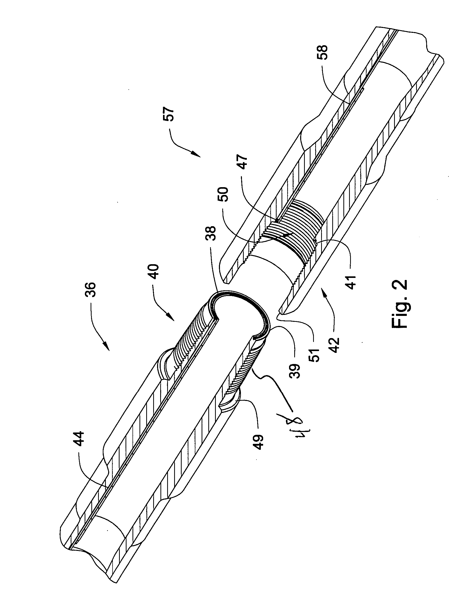 Downhole transmission system comprising a coaxial capacitor