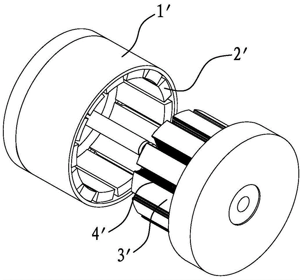 Permanent magnet motor rotor structure with high power density and motor with same