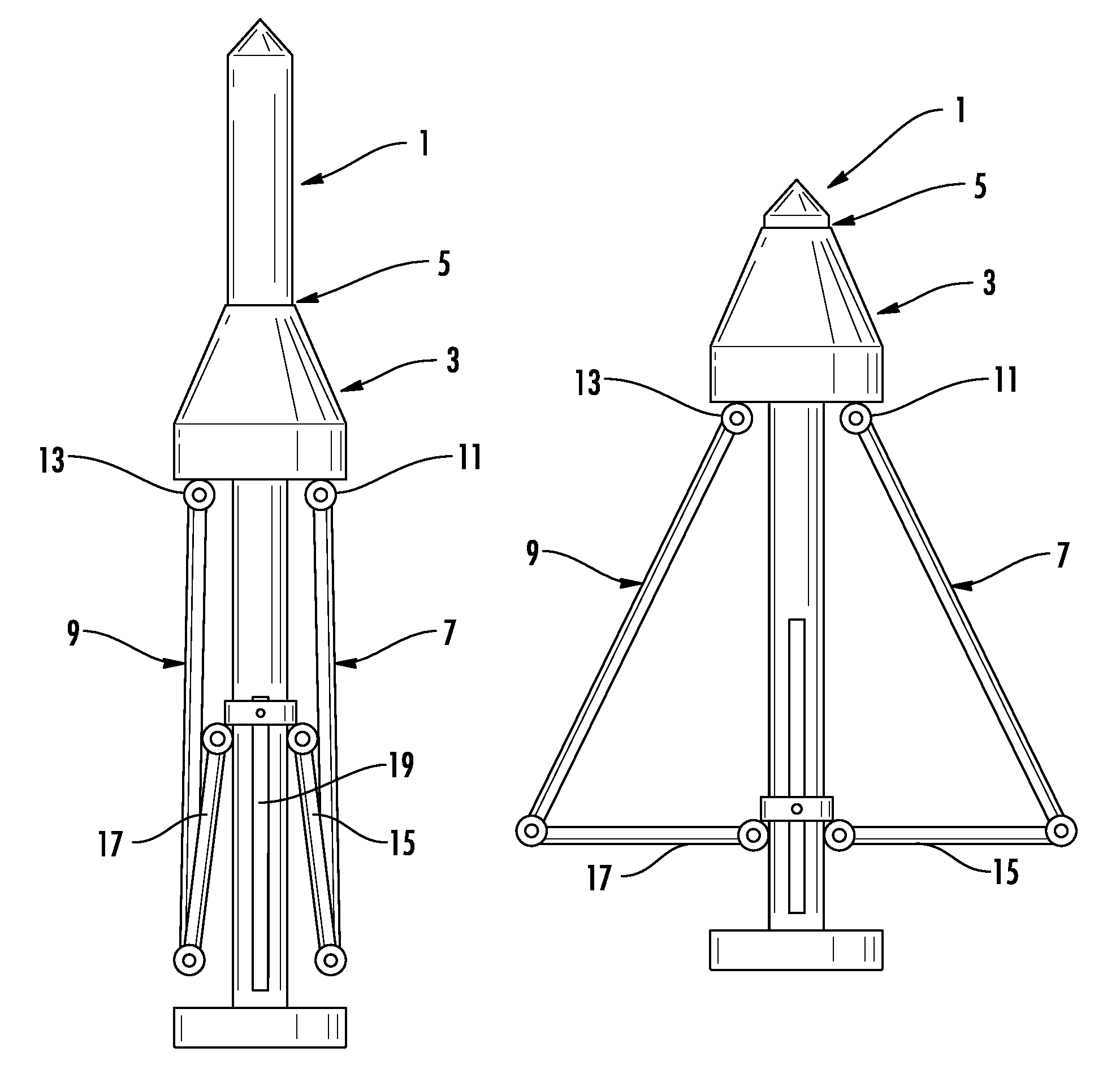 Rear deploying broadhead hunting arrow