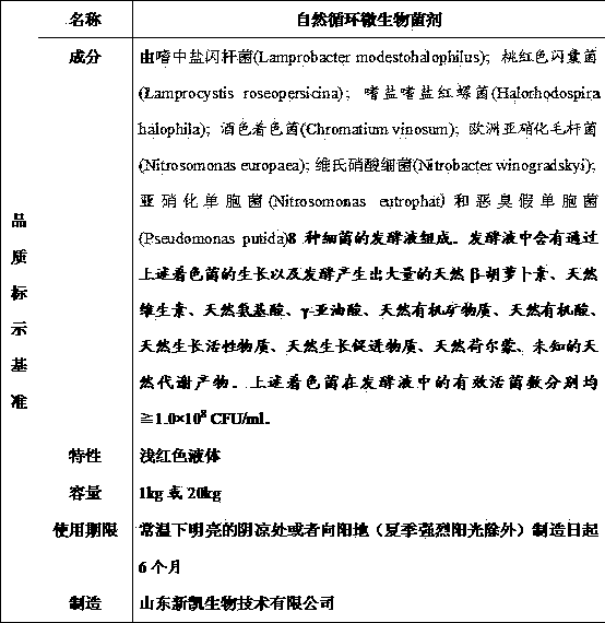 Natural cycle microbial agent for purifying water and preparation method thereof