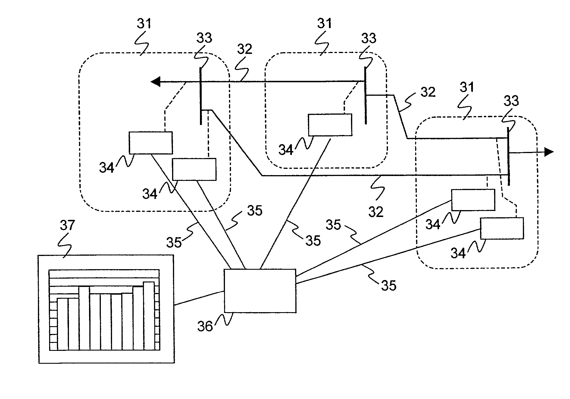 Method and device for assessing the stability of an electric power transmission network