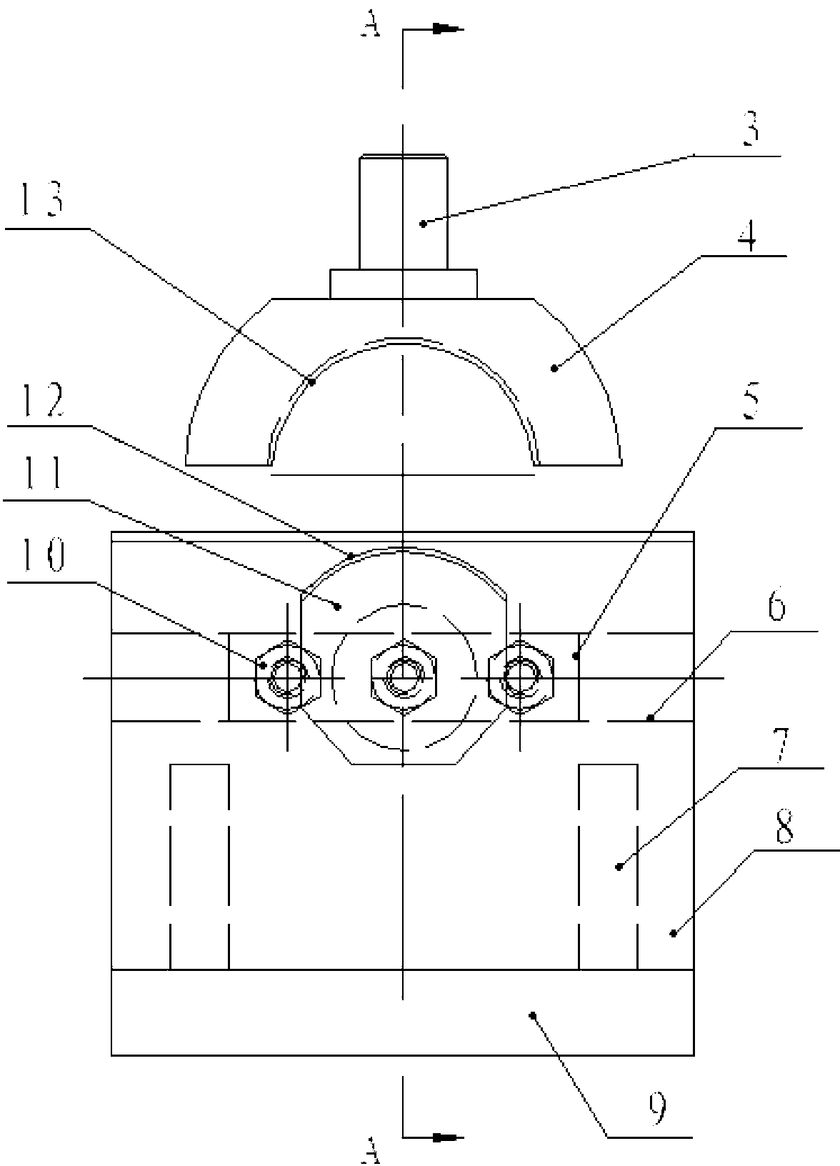 Stamping die used for metal pipe mouth forming