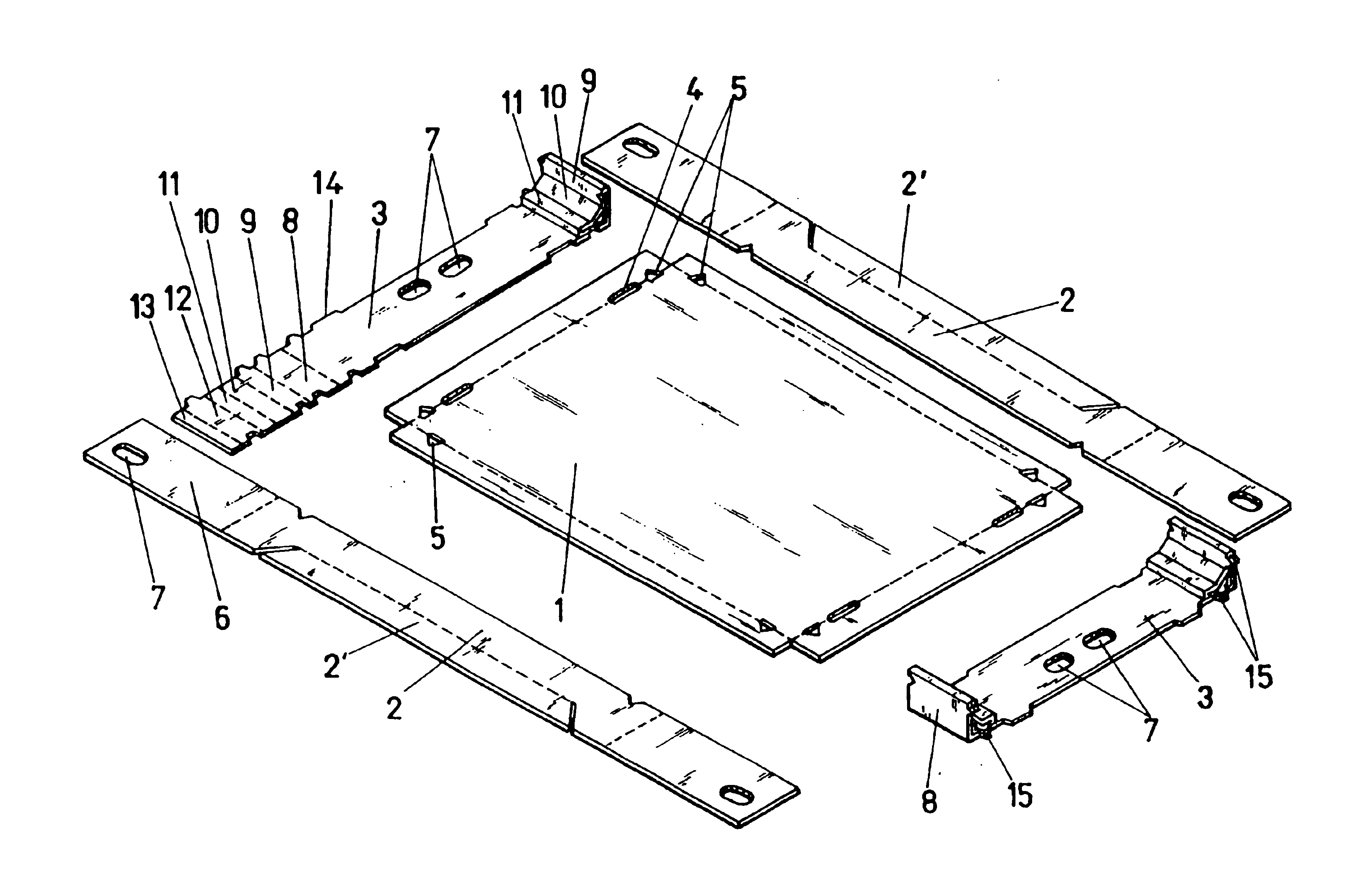 Stackable tray for transport of fruit and horticultural products