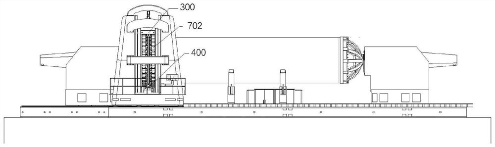 Friction stir welding device for welding storage tank of aerospace vehicle