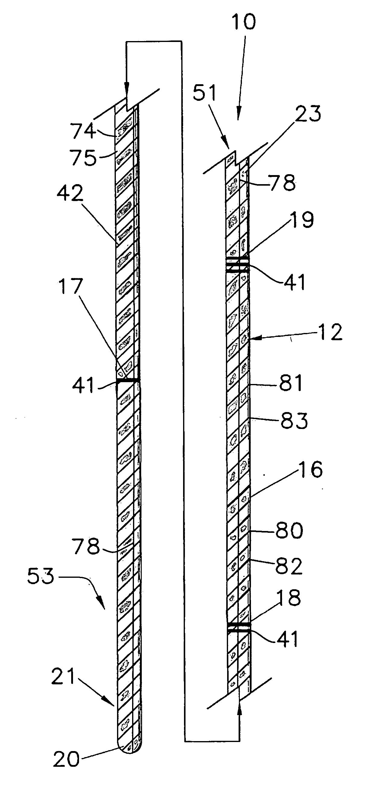 Minimally invasive medical device with helical pattern for indicating distance of movement