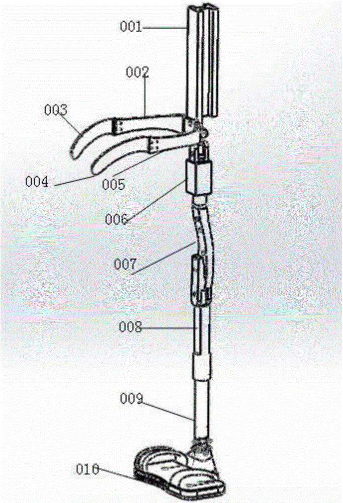 Human body lower limb exoskeleton with semicircular hip structure