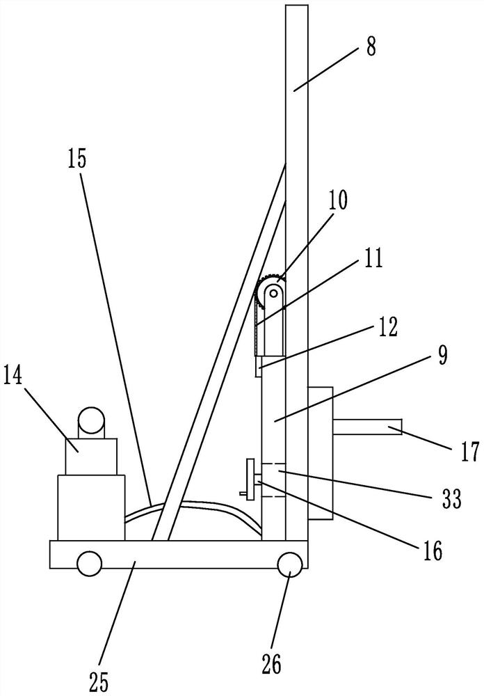 A mobile support frame for assembling walls