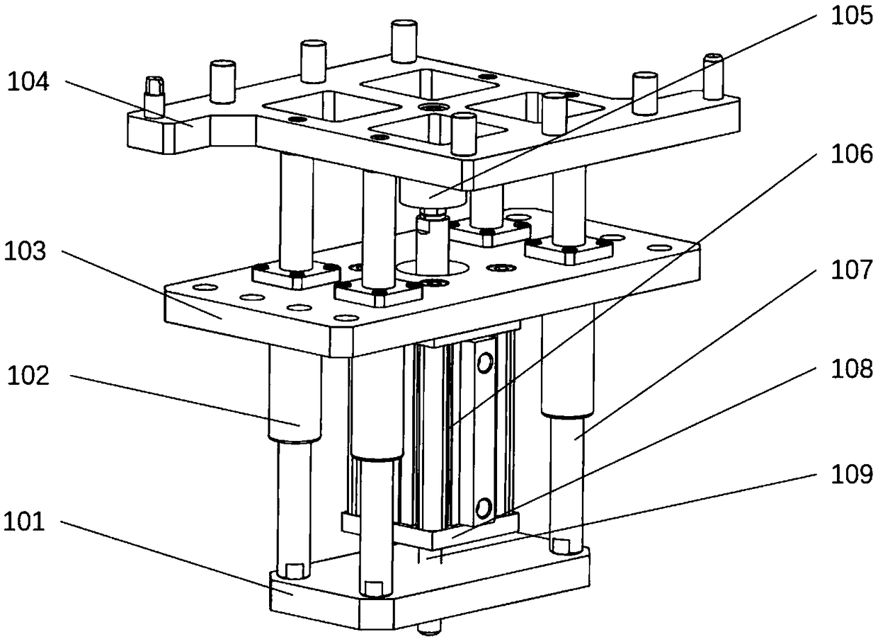 Automatic detecting device of three-reference-circle screw hole of hydraulic torque converter