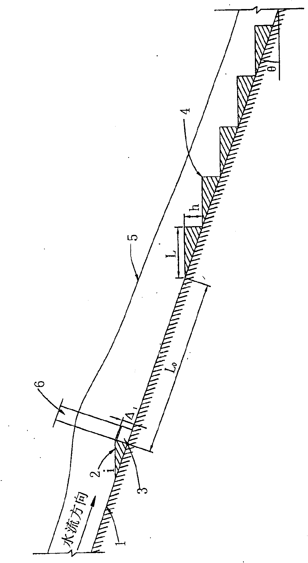 Ladder energy dissipater with doped gas device preposed