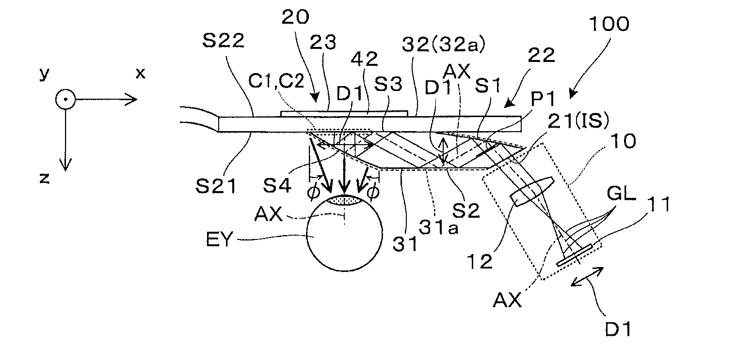 Light guide device and virtual image display apparatus