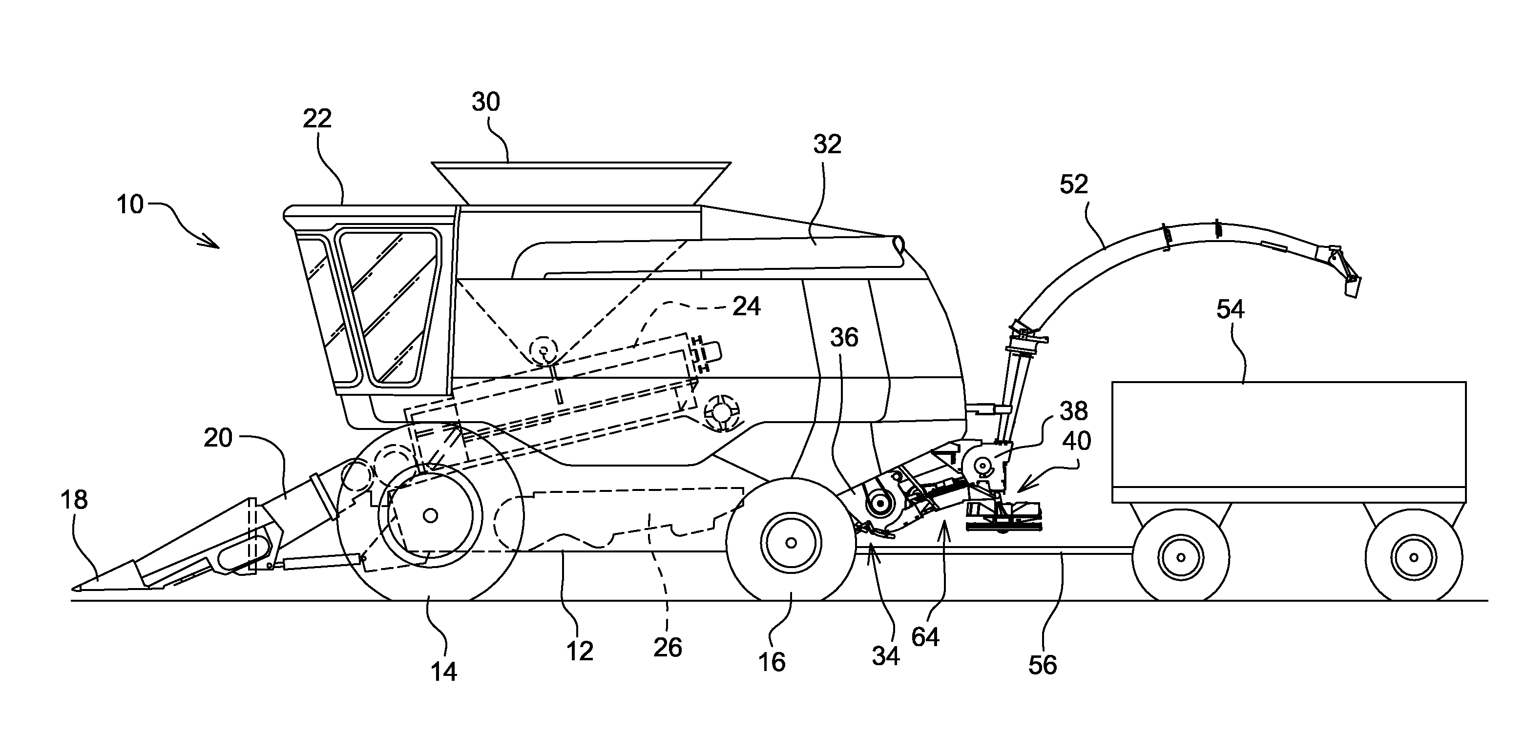 Variable rate diverter for a crop residue collecting device carried by a combine harvester