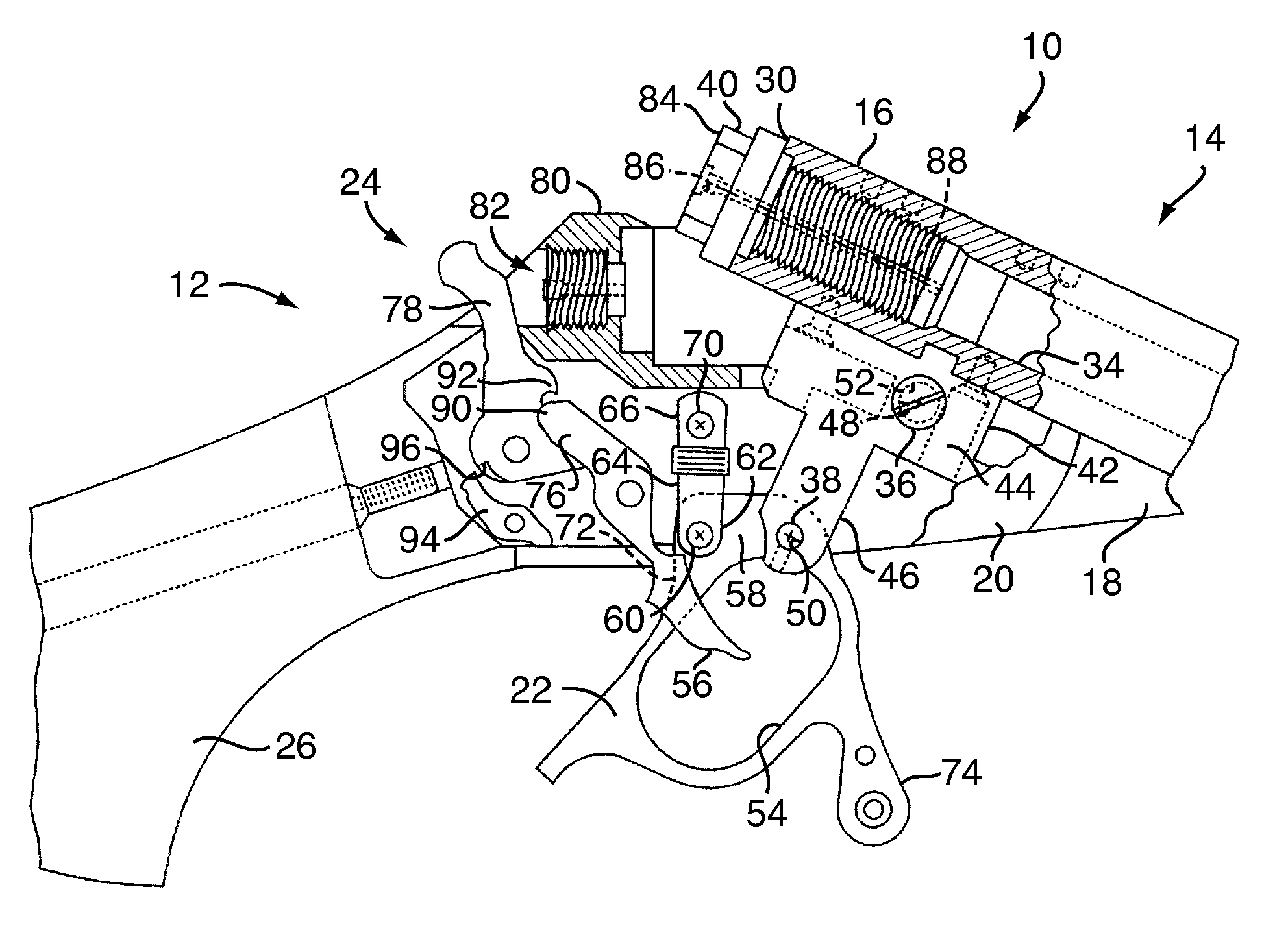 Muzzle loading firearm with break-open action