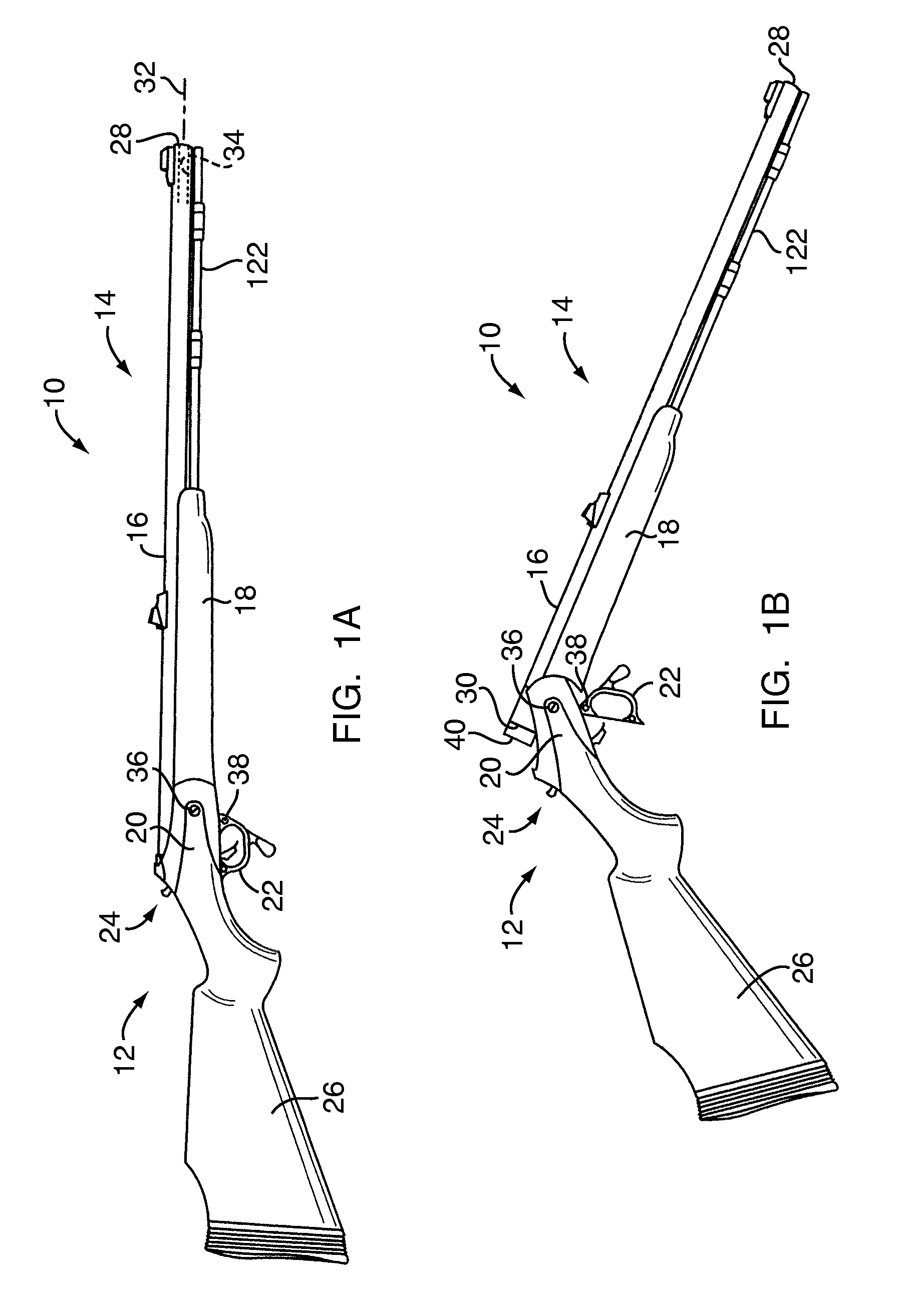 Muzzle loading firearm with break-open action