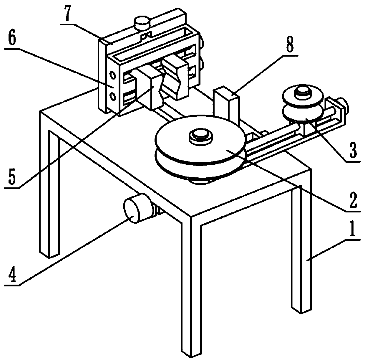 Steel pipe bending machining device