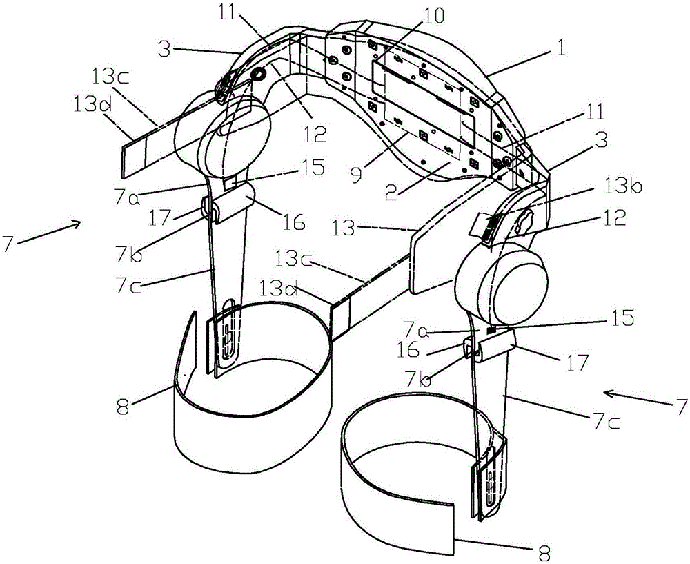 Walking assisting device