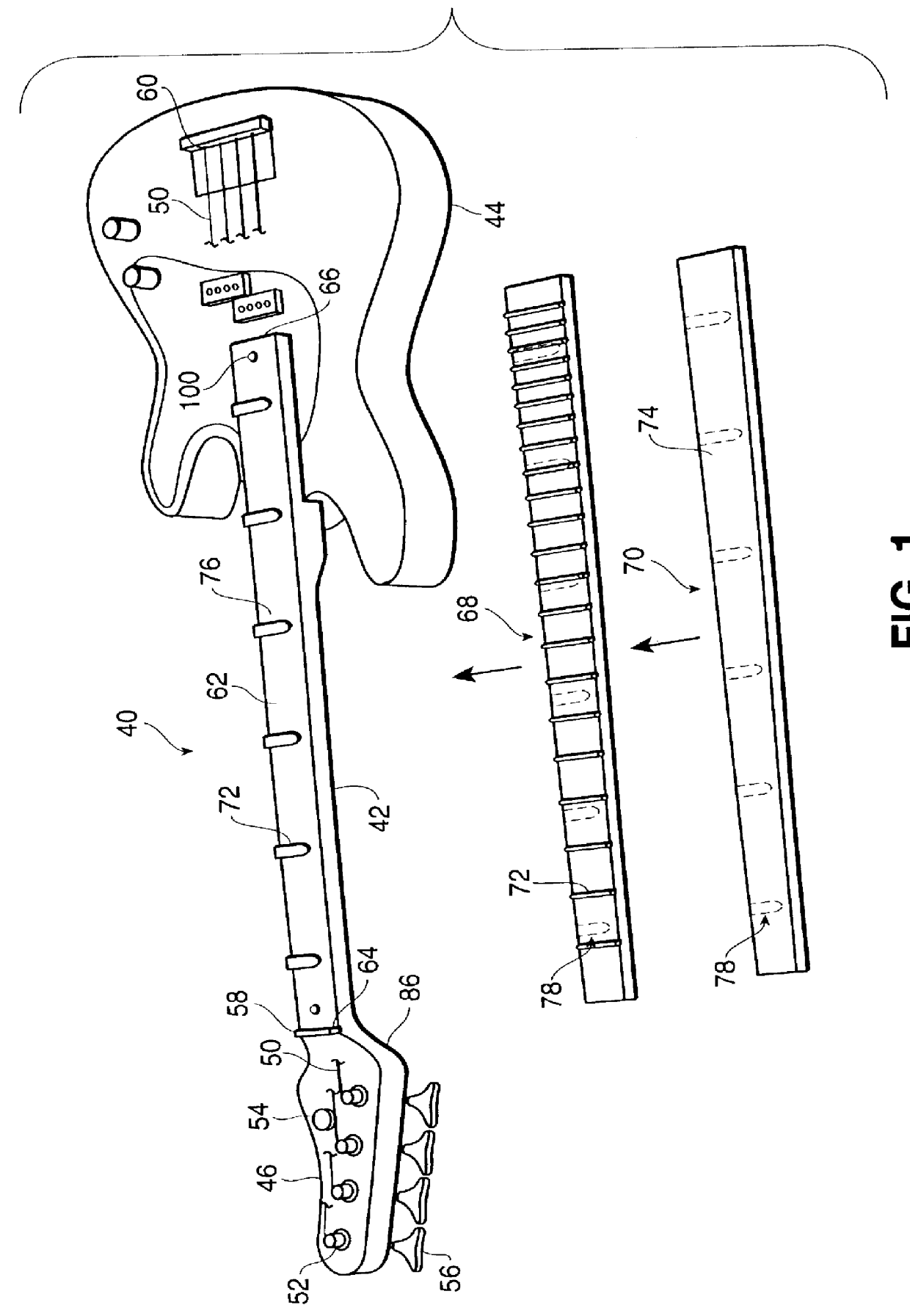 System of stringed musical instruments with substitutable fingerboards