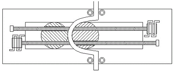 Cooling type bending equipment with single guide sliding chute for power transmission cable and bending method thereof