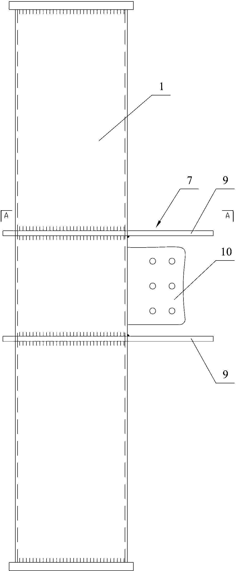 Three-column steel pipe tower