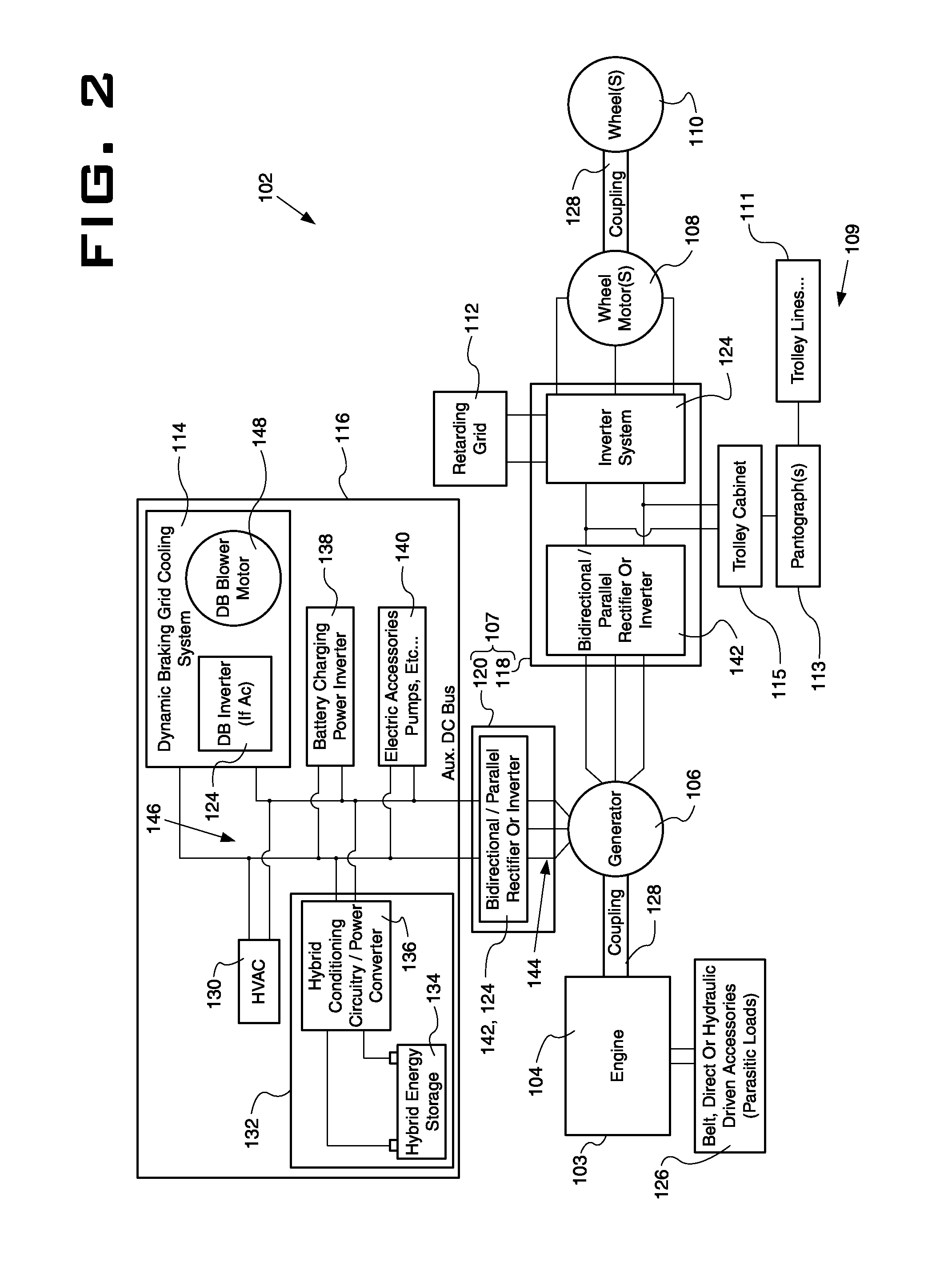 Method and apparatus to eliminate fuel use for electric drive machines during trolley operation