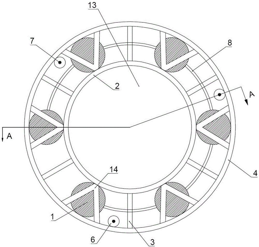 Large-diameter pile self-reaction force detection device convenient for pouring concrete