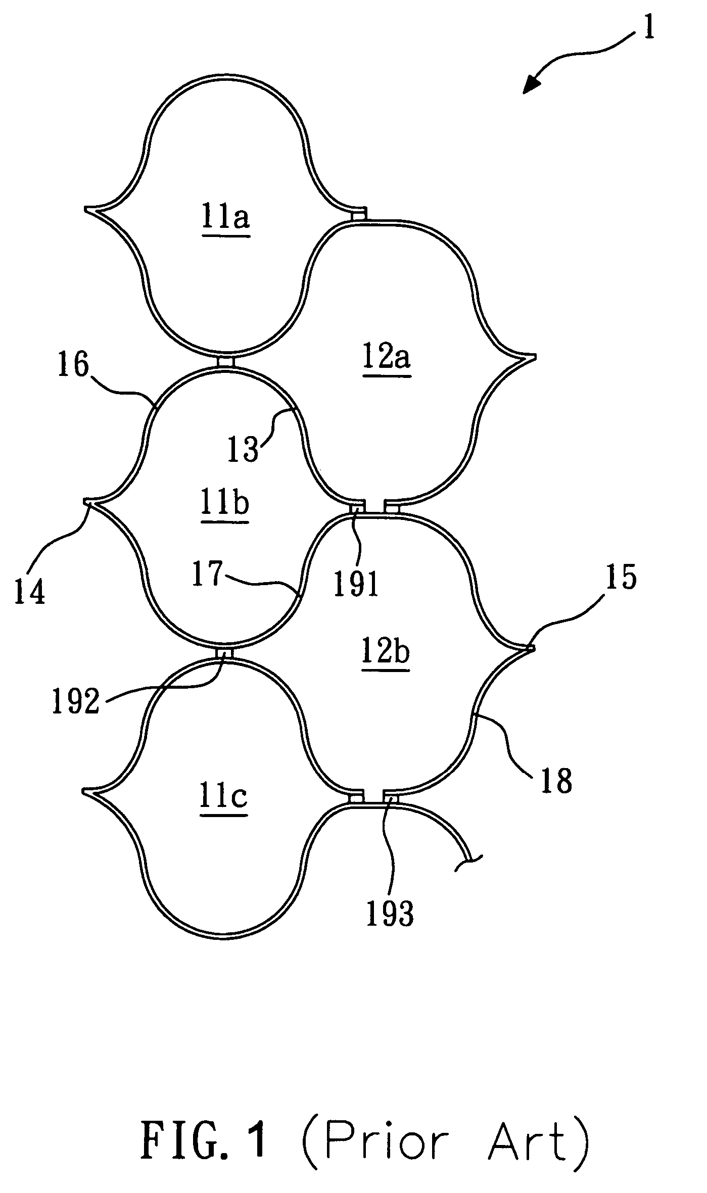 Foldable honeycomb structure and method for making the same