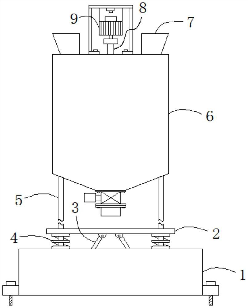 Extruding and scattering device for rubber product processing