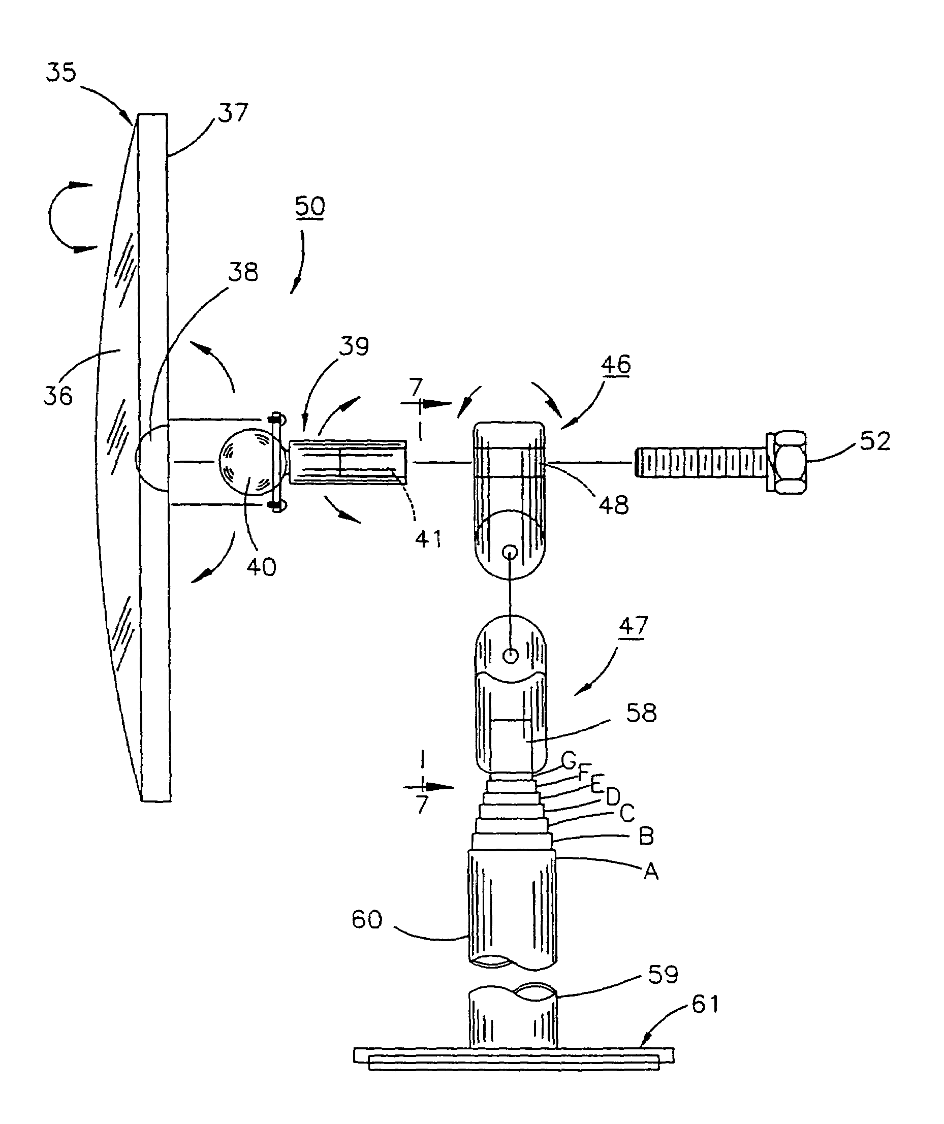 Hitch mirror assembly