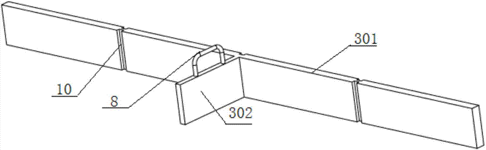 Combined multi-cavity forming die of expansion type foaming brick