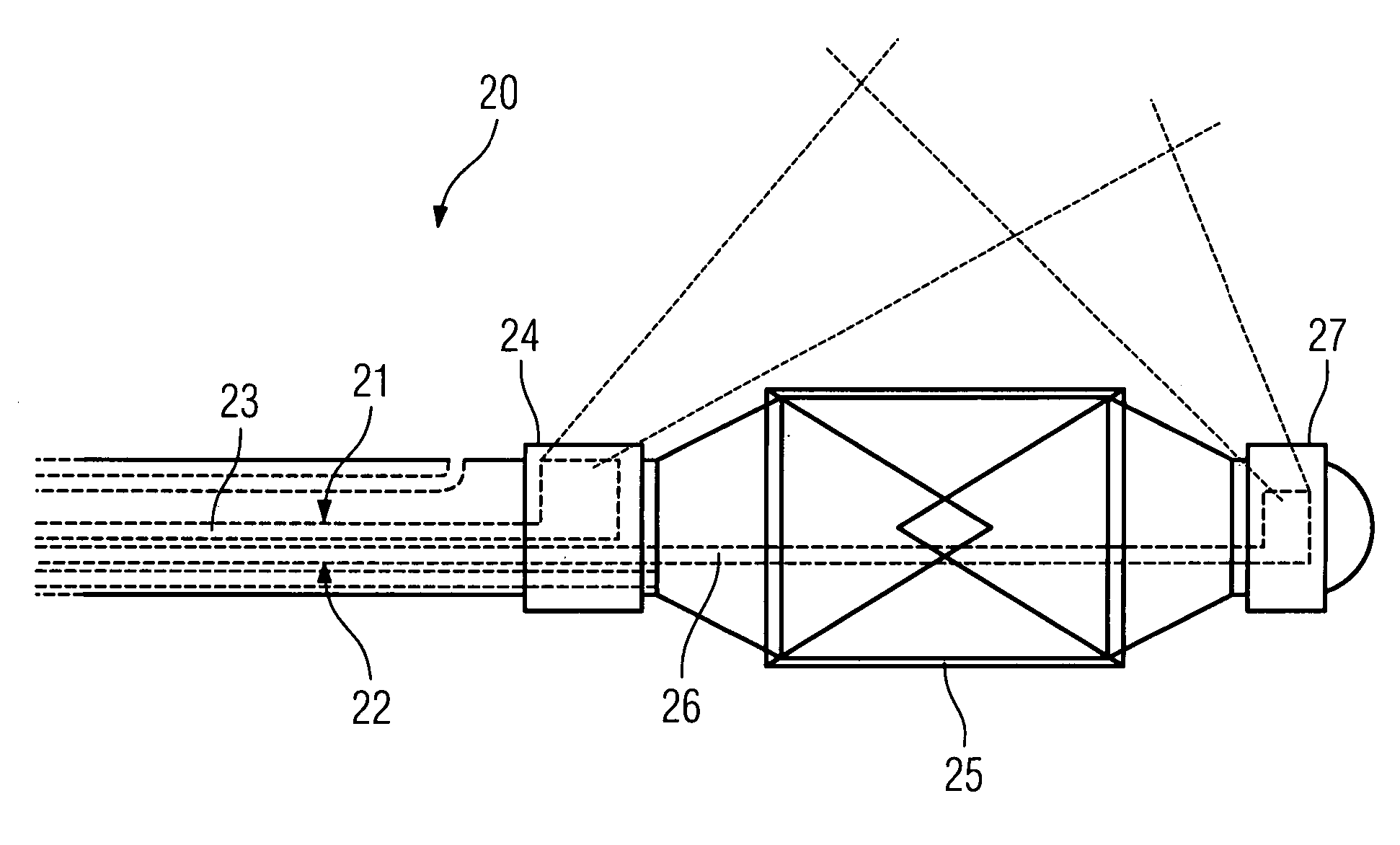 Catheter for inserting into a vessel