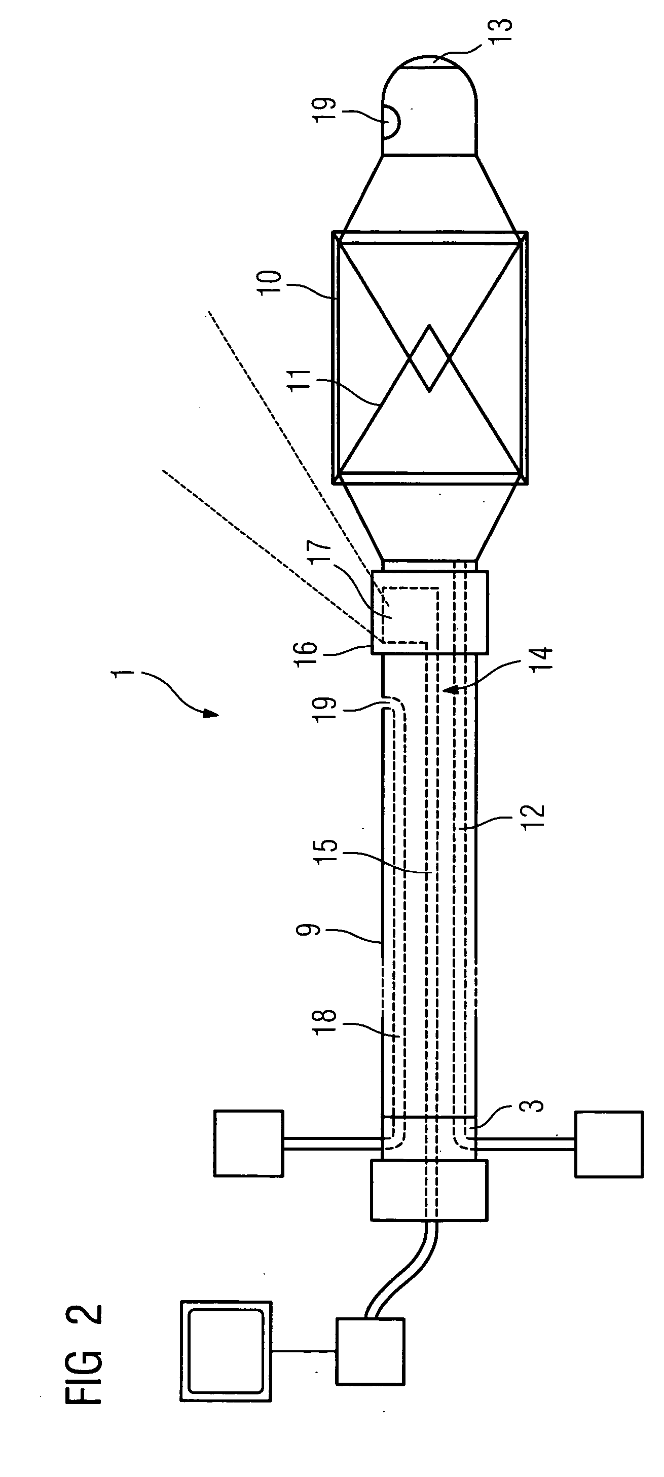 Catheter for inserting into a vessel