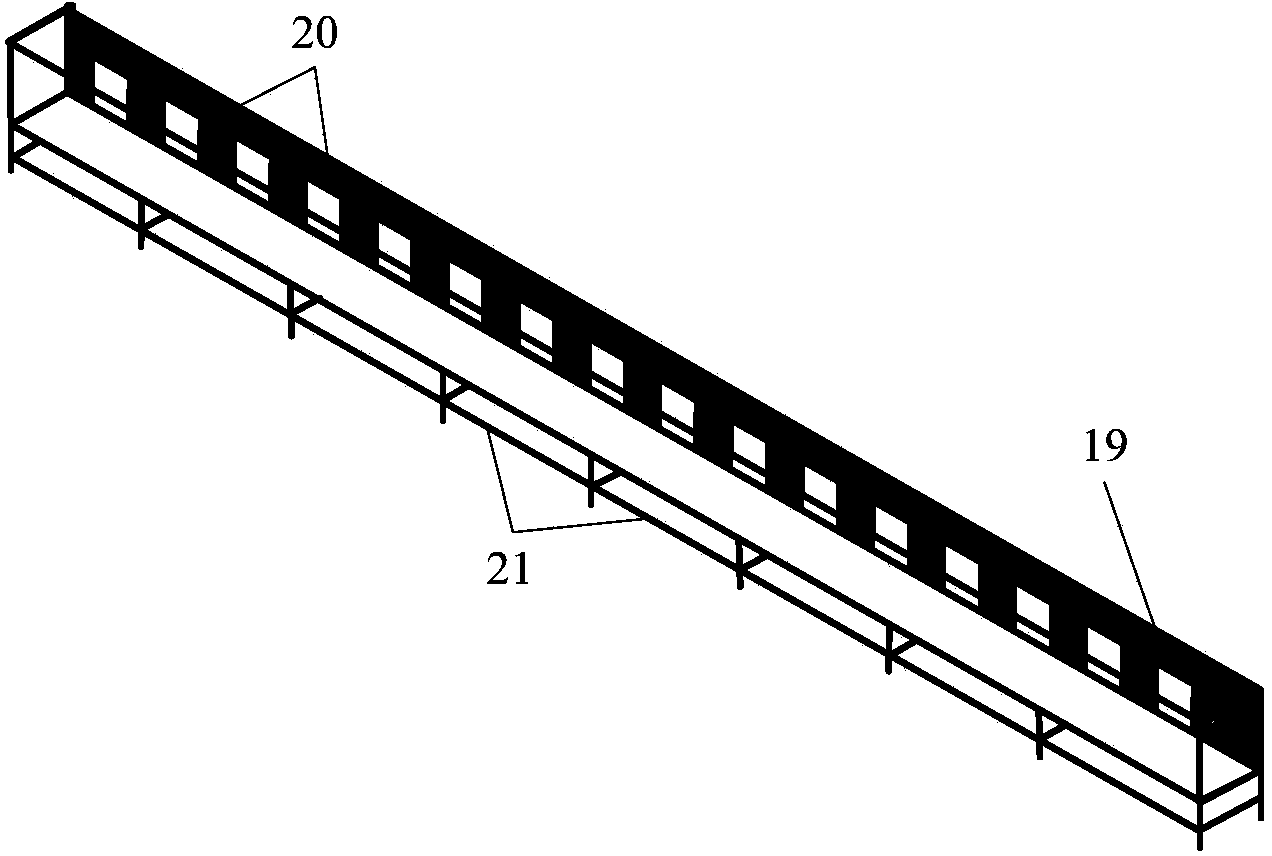 Experiment platform for simulation of control over fire smoke at key connection positions of subway station