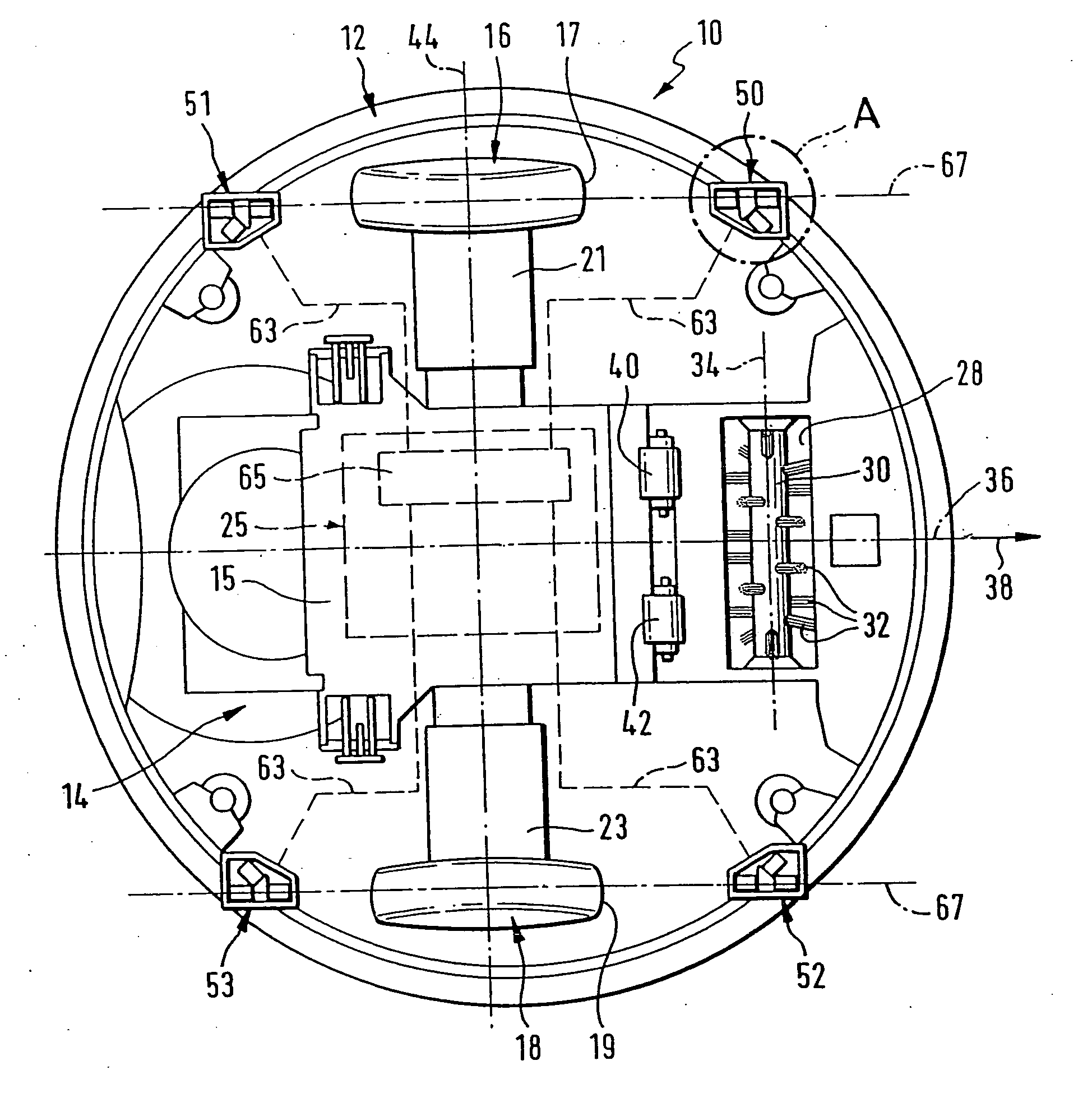 Sensor apparatus and self-propelled floor cleaning appliance having a sensor apparatus