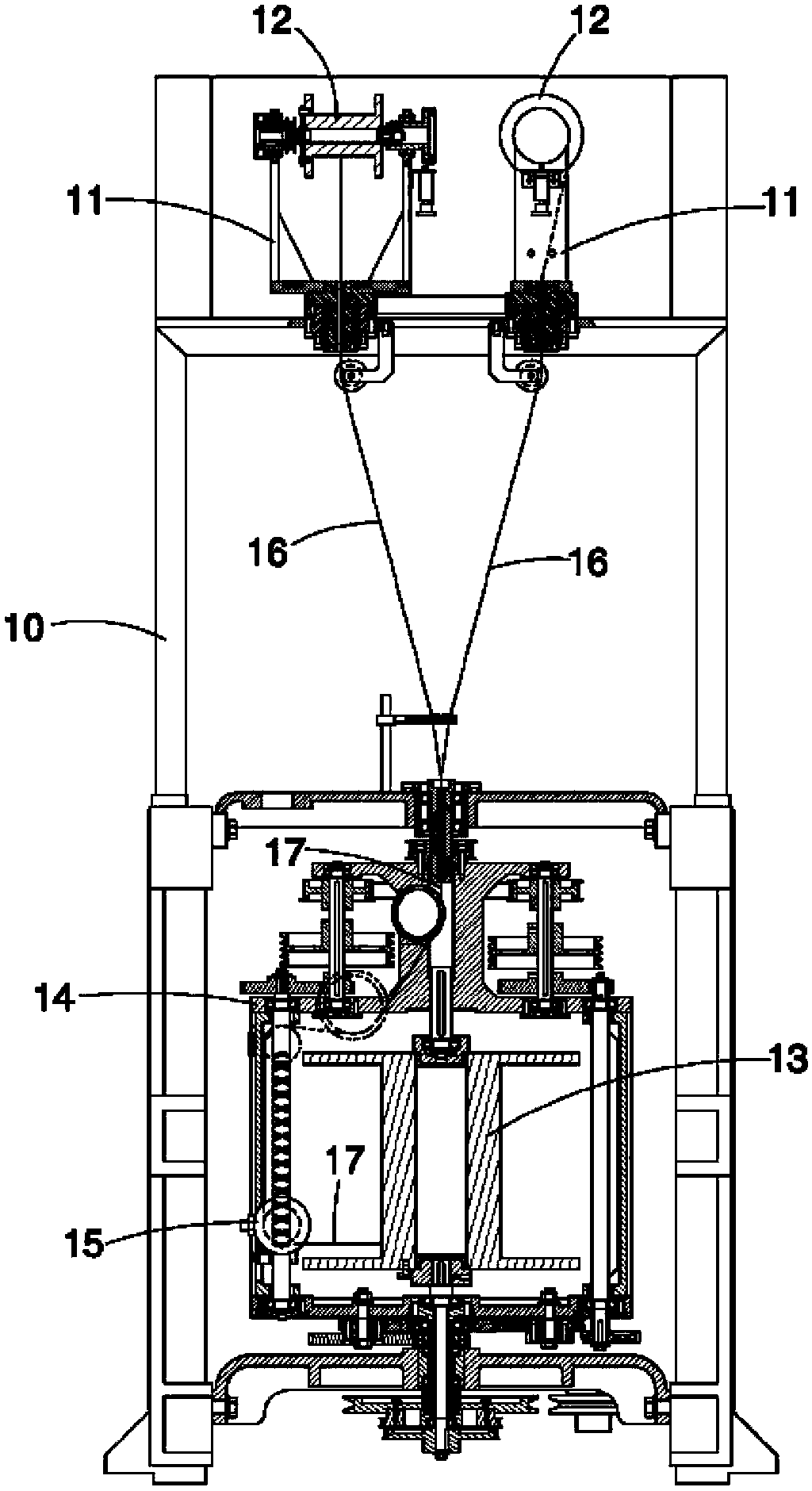 Back-twisting wire stranding machine