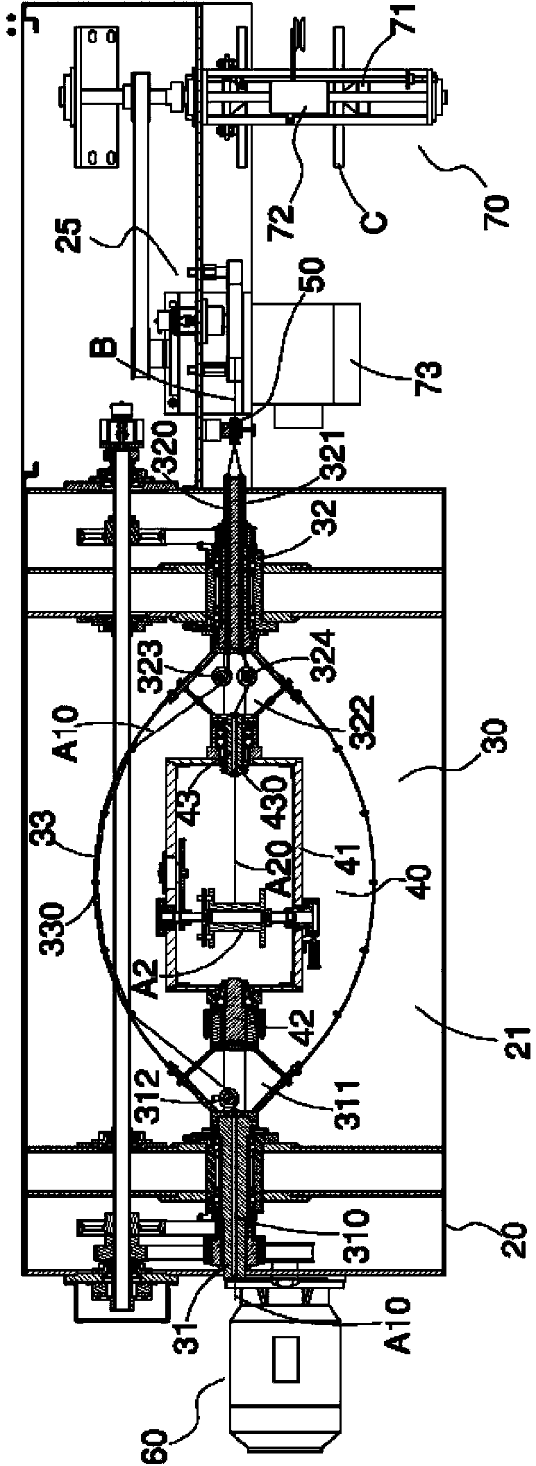 Back-twisting wire stranding machine