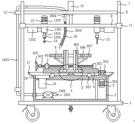 Nested type chain wheel production equipment