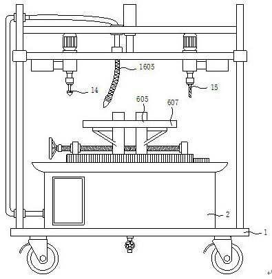 Nested type chain wheel production equipment