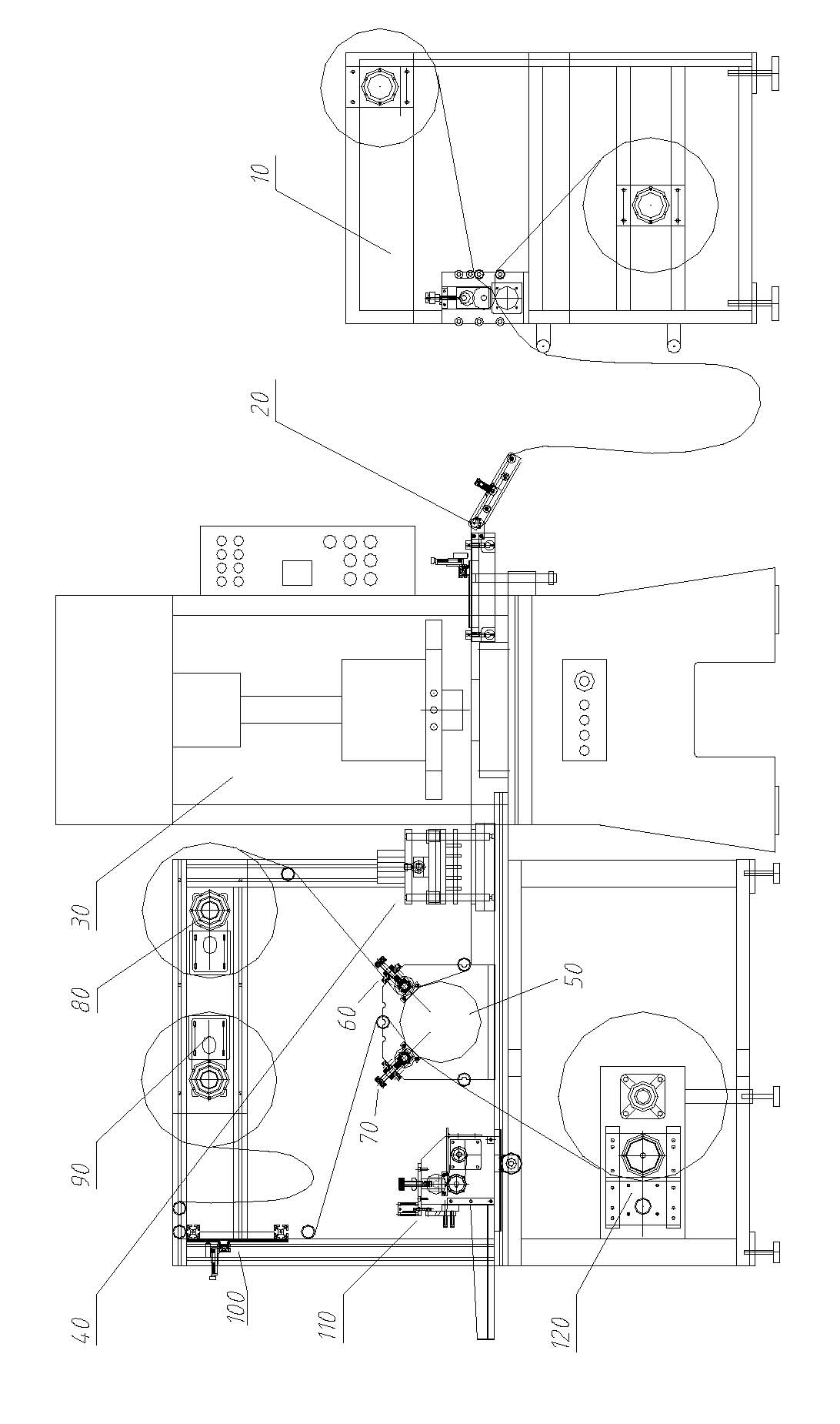 Production method and equipment for full-automatically aligning and gluing name plate