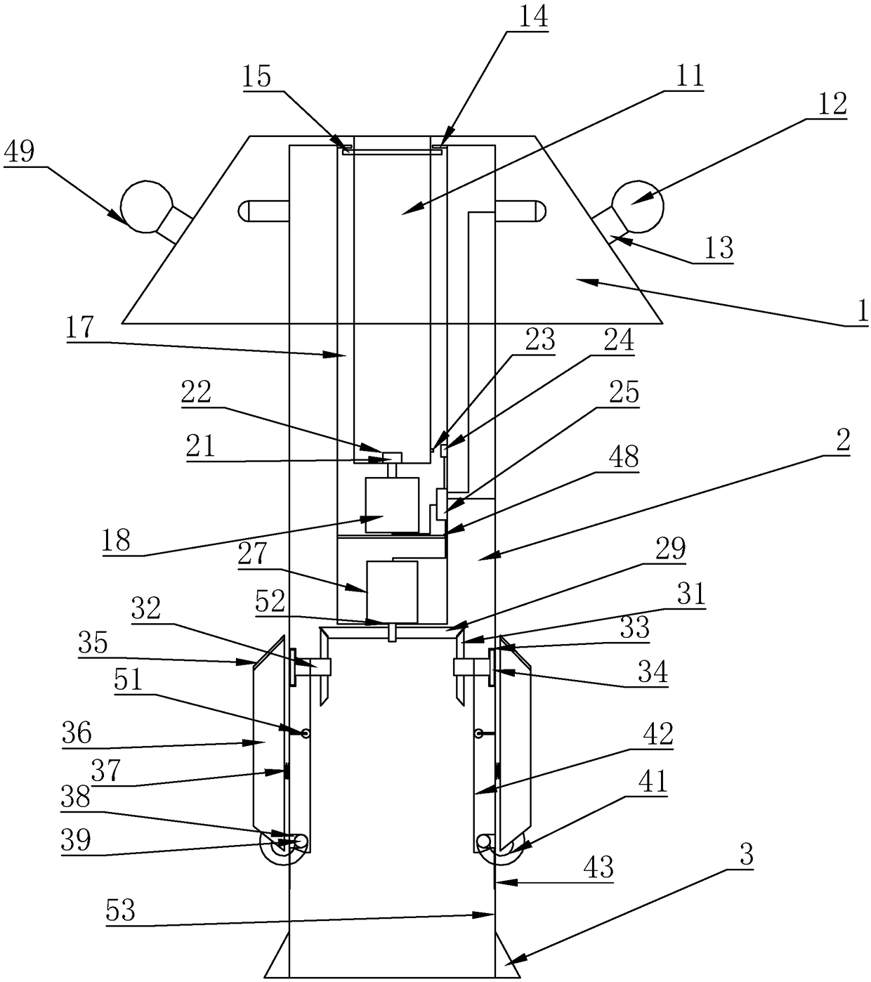 Automatically-reinforced wind-resistant streetlamp