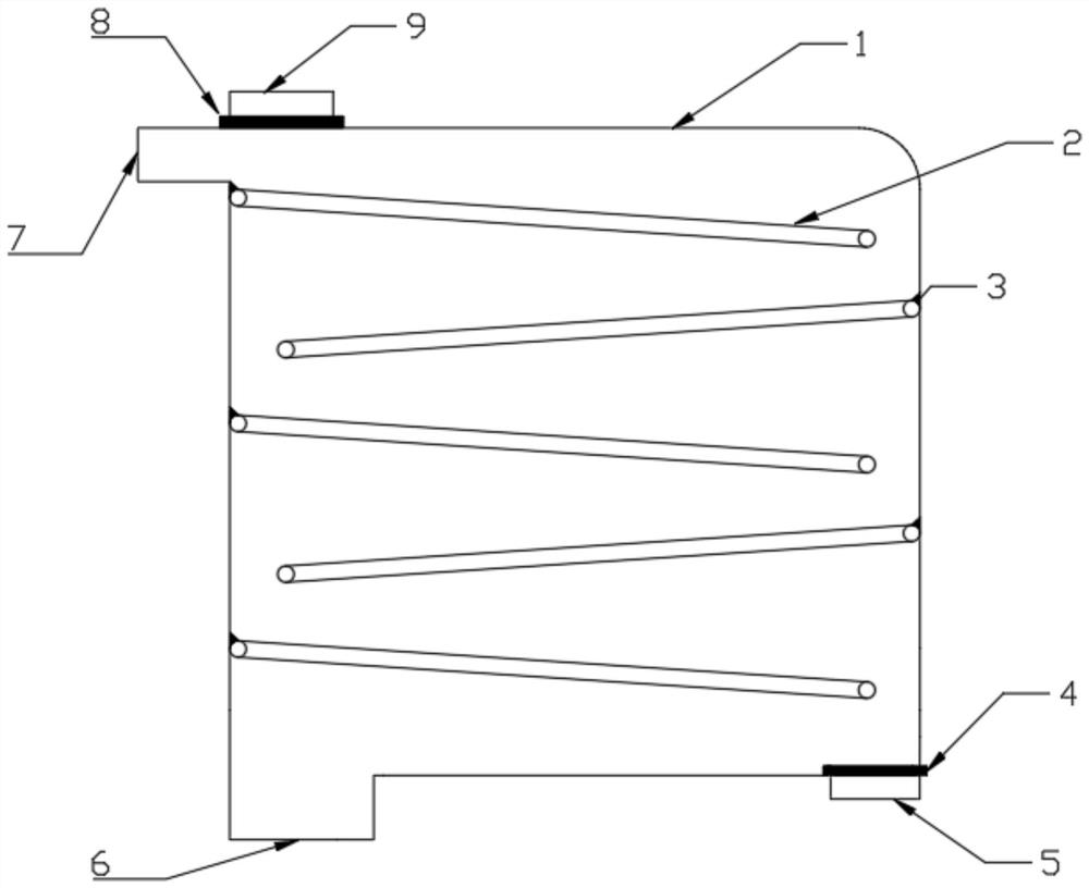 Staggered declination type sludge drying device