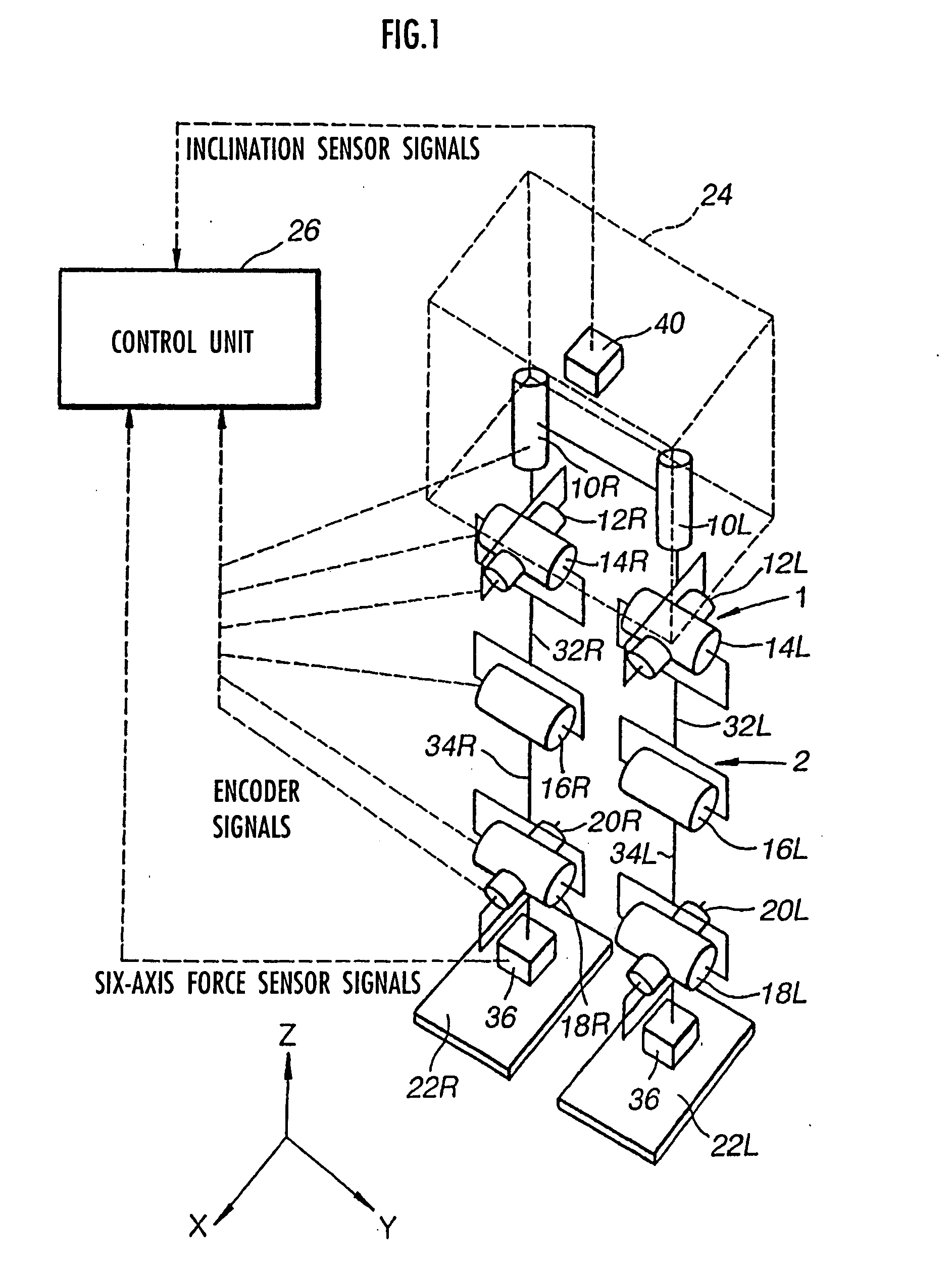 Controller of legged mobile robot