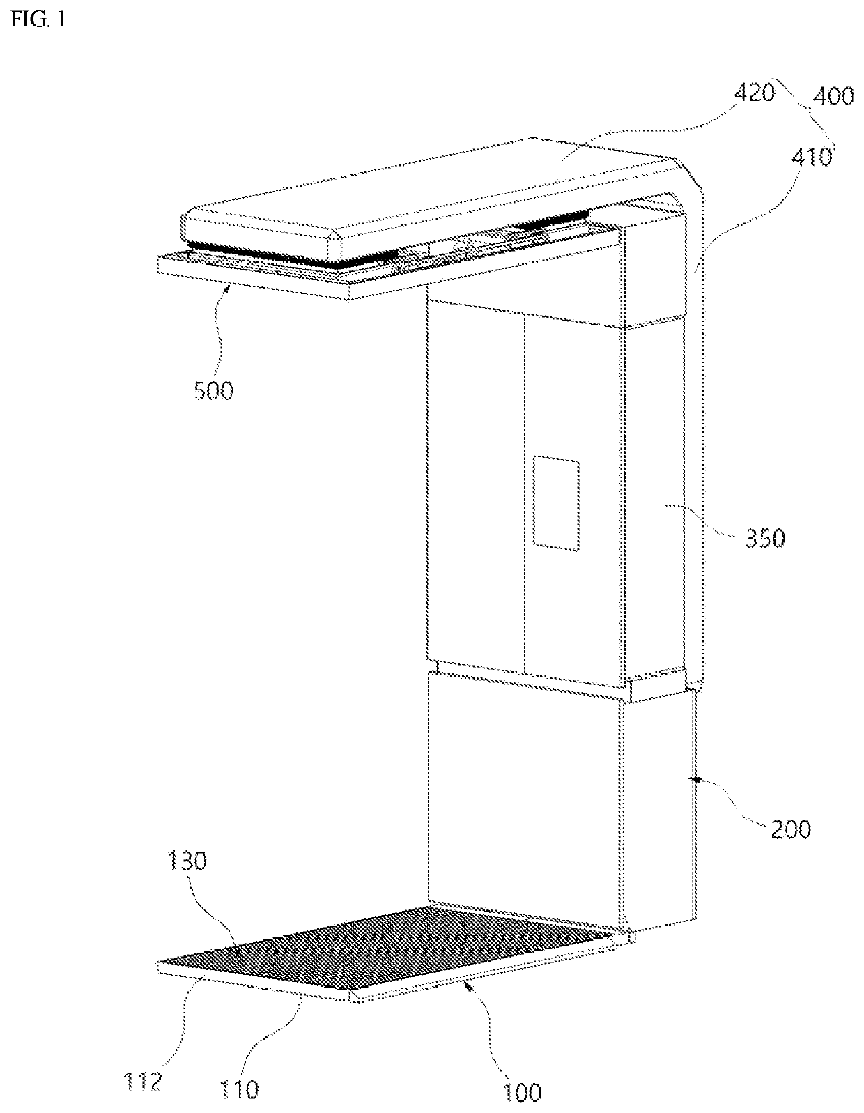 Hygiene management device for entrance hall