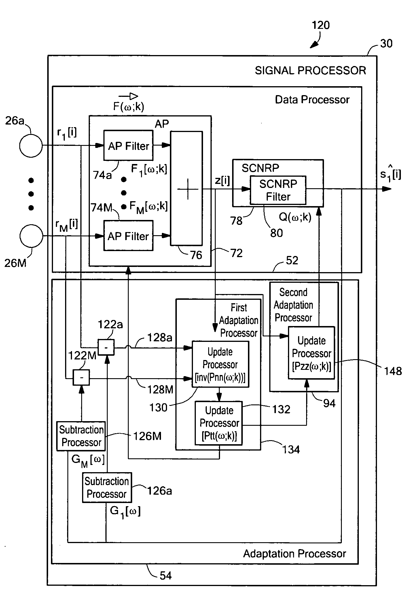 System and method for noise reduction having first and second adaptive filters