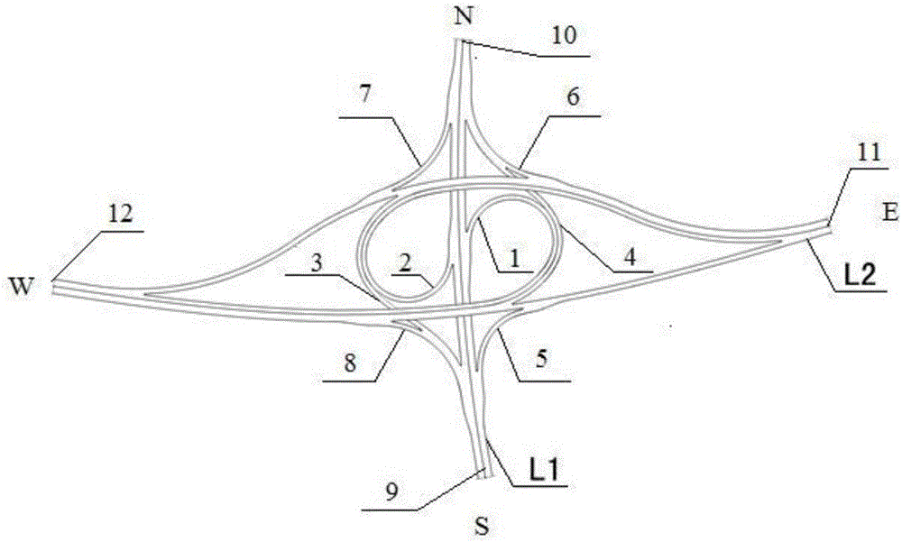 Grade separation structure of underground tunnel or underwater tunnel