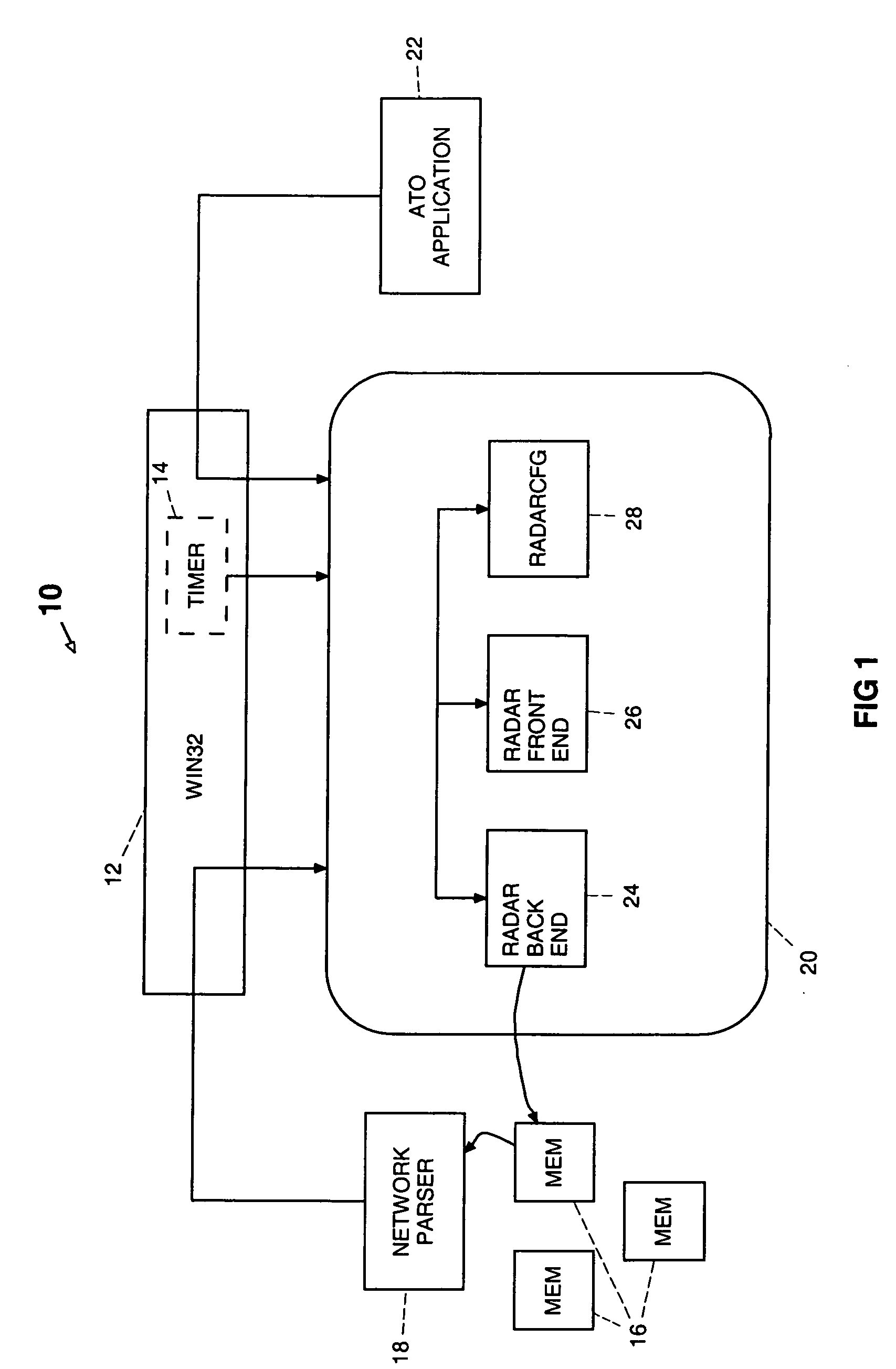 Animated radar signal display with fade