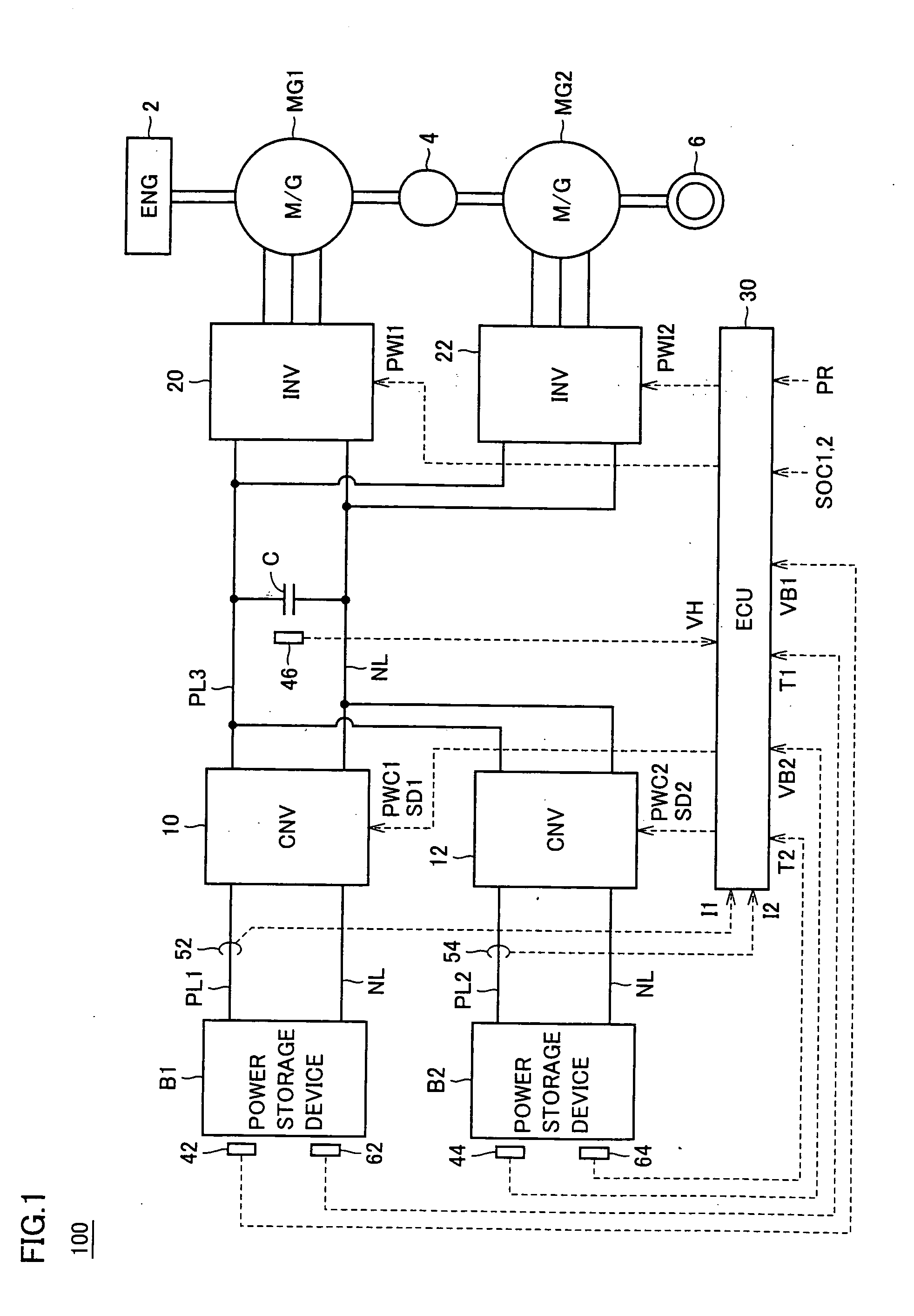 Power supply system, vehicle provided with the same, power supply system control method and computer-readable recording medium bearing program for causing computer to control the power supply system