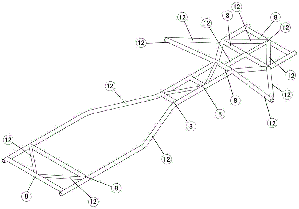 A kind of car tubular frame