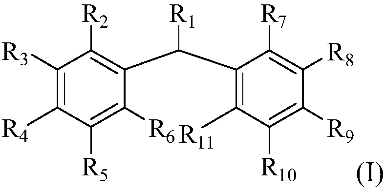 Diarylmethane compounds as well as preparation method and application thereof