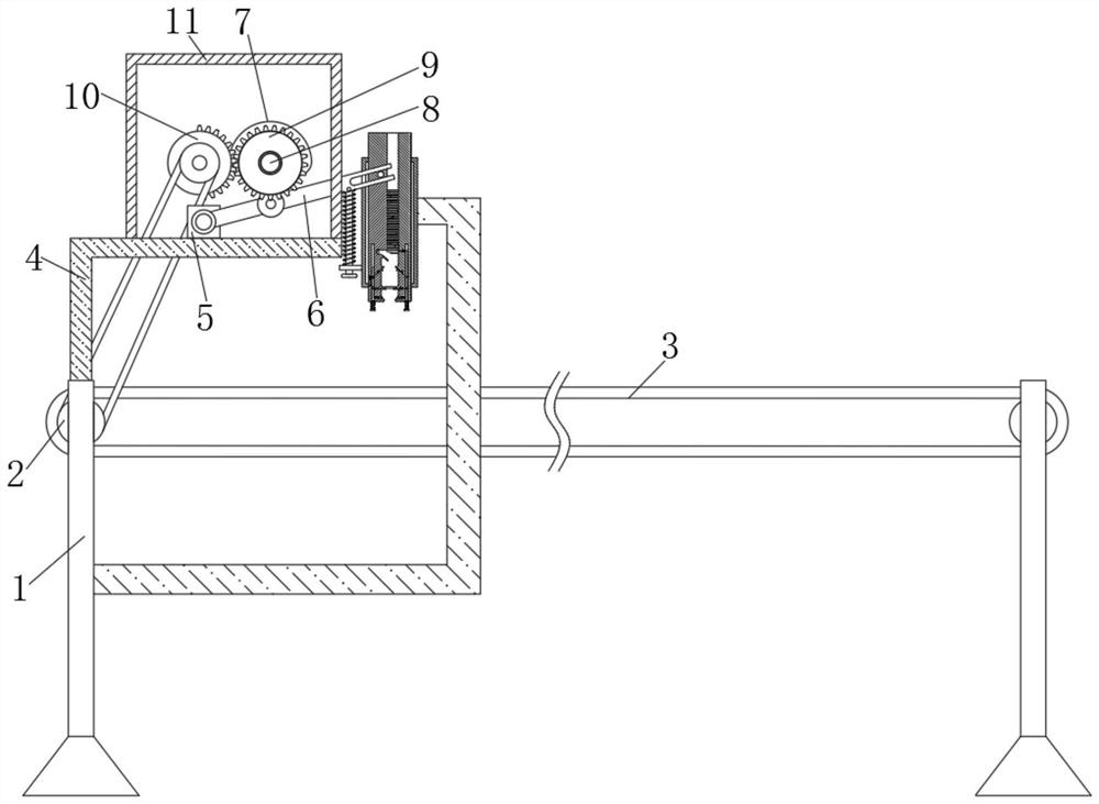 Automatic packaging box cover closing device